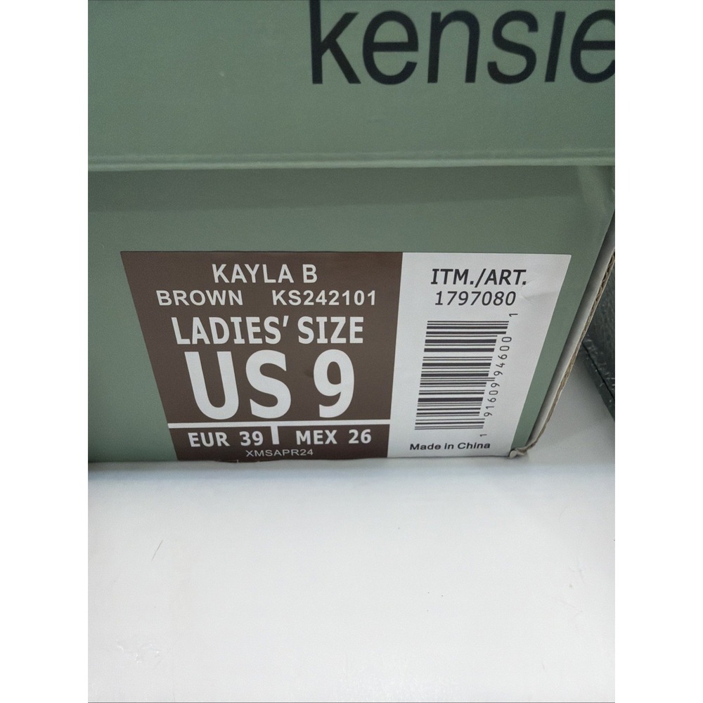 KENSIE Women's KAYLA Suede Boot Size 9 Brown Side Zip Chelsea Bootie - Picture 8 of 9